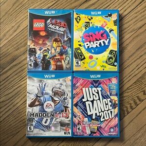 Nintendo Wii U Video Games - Blue Cases